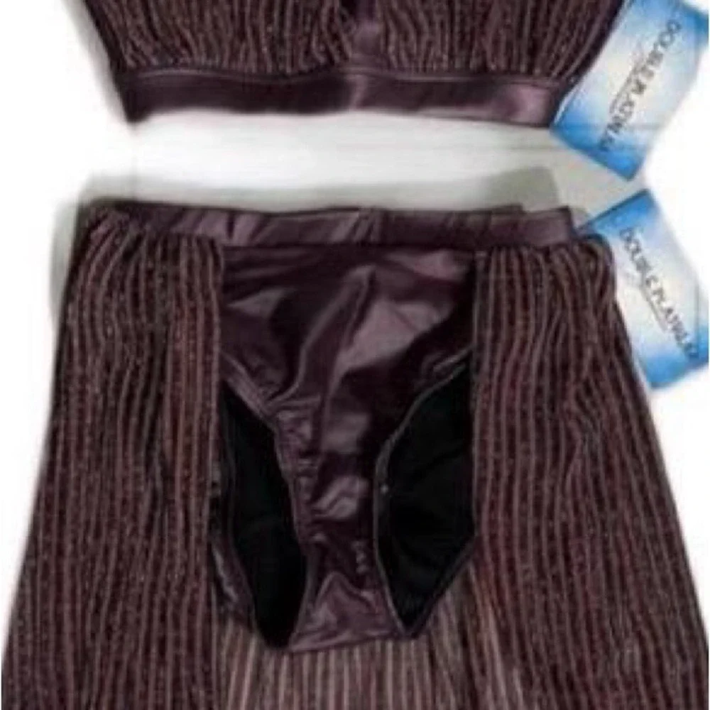 Double Platinum purple shimmer Halter Crop Top and Skirt Kids Dance Costume‎ AXS
